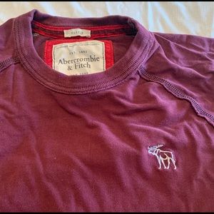 Abercrombie & Fitch Maroon CrewNeck Pullover Large